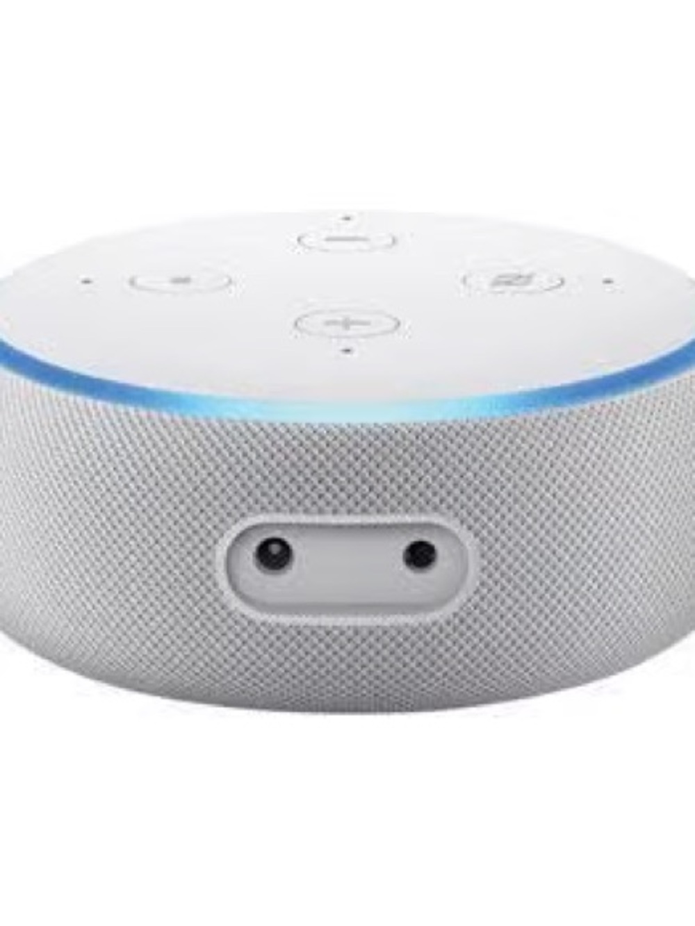 Echo 3rd Gen Portable Smart Speaker in White with Blue LED Ring